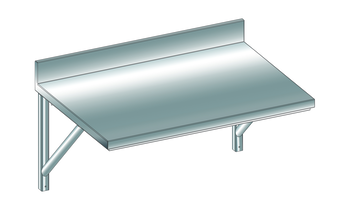 TABLE SUSPENDUE INOX 304 FIXATION MURAL SUR PATTES