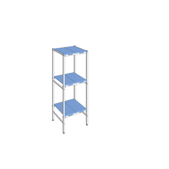 RAYONNAGE CLAYETTES POLY LIGNE 3N L 690XP500XH1750