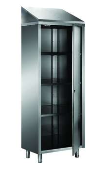 ARMOIRE VESTAIRE TOIT PENTE INOX , 3P.