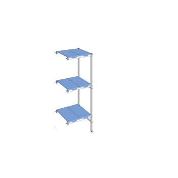 RAYONNAGE CLAYETTES POLY ANGLE 3N L 649XP500XH1750