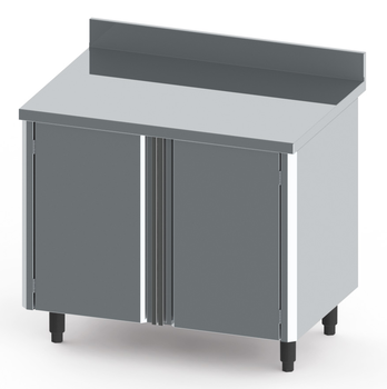 COMPOSITON MEUBLES BAS INOX BORDS DROITS LG 1000 X