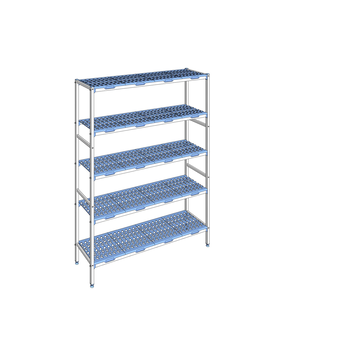 RAYONNAGE CLAYETTES POLY LIGNE 5N L1594XP400XH205
