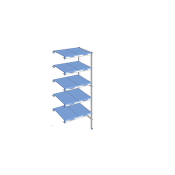 RAYONNAGE CLAYETTES POLY ANGLE 5N L 749XP500XH1750