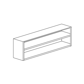 ARMOIRE SUSPENDUE OUVERTE AVEC 1 ÉTAGÈRE