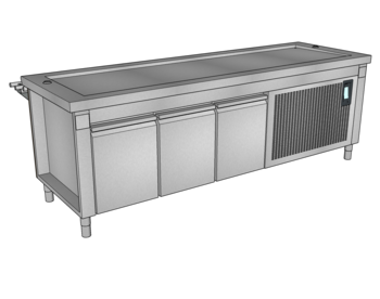 MEUBLE HOD EMB TULIPEE L.2590 RES 3GN1/1 O3