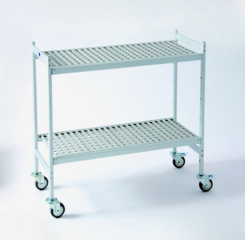 CHARIOT CHARGE LOURDE ALUMINIUM CLAYETTES EN POLY