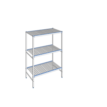 RAYONNAGE CLAYETTES ALU LIGNE 3N L1292XP560XH1750