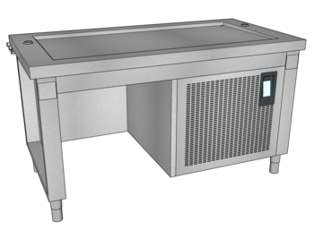 MEUBLE HOD EMB TULIPEE L.1600 DESSOUS LIBRE GPE O3