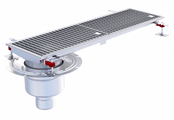 CANIVEAU EPUR INOX COMPLET H-FIRST / A BARREAUX
