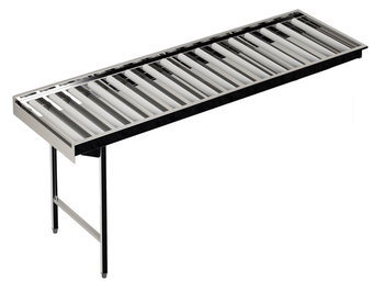 TABLE DROITE A ROULEAUX 2 PIEDS RONDS Ø 38LONGUEUR