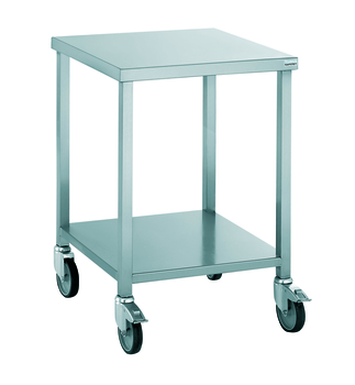 TABLE PORTE-MACHINE 60X60 HT85 SUR ROUES