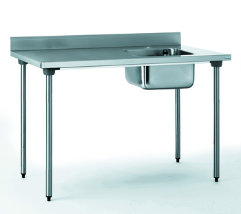 TABLE DU CHEF CHR 700X1400 BAC A DROITE SANS ROBIN