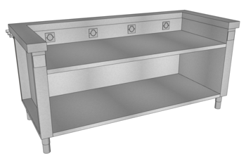 MEUBLE D'ANIMATION PLANCHER L.1930 DESSUS LISSE O3