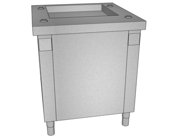 PORTE-CASIERS VERRES DESSUS EMBASE TULIPEE L780 O3