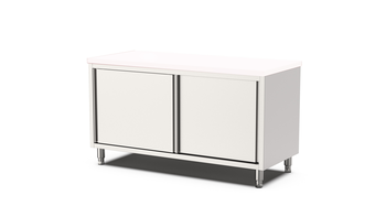 MEUBLE TRAVERSANT INOX 304 PORTES COULLISSANTES