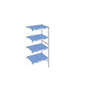 RAYONNAGE CLAYETTES POLY ANGLE 4N L 849XP500XH1750