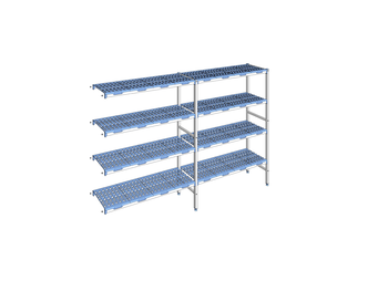 RAYONNAGE CLAYETTES POLY ANGLE 4N L2695XP400XH175