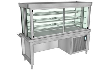 MEUBLE HO VITRINE 3N L.2260 DESSOUS LIBRE GPE O3