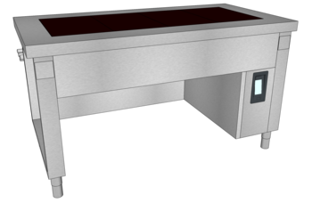 MEUBLE VITRO DESSUS LISSE L.1600 4GN1/1 DL B3