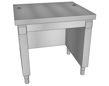 MEUBLE NEUTRE DESSOUS LIBRE L.950 EMB TULIPEE O3