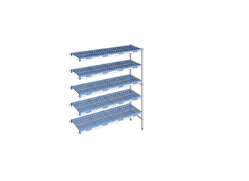 RAYONNAGE CLAYETTES POLY ANGLE 5N L1553XP400XH175