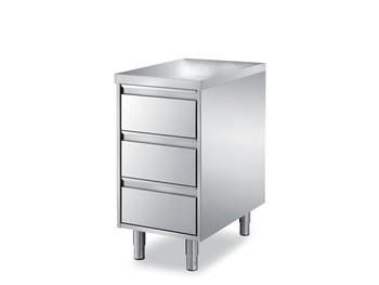 MEUBLE 3 TIROIRS CENTRALE INOX 304