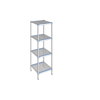 RAYONNAGE CLAYETTES ALU LIGNE 4N L 690XP560XH2050