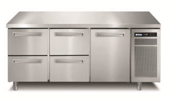 MEUBLE RÉFRIGÉRÉ GN1/1 POSITIF, 4 PORTES, SPRING+