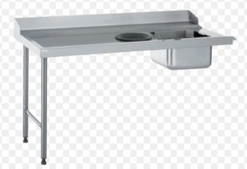 TABLE D'ENTRÉE BAC 400X400 À DROITE AVEC TVO À GAU