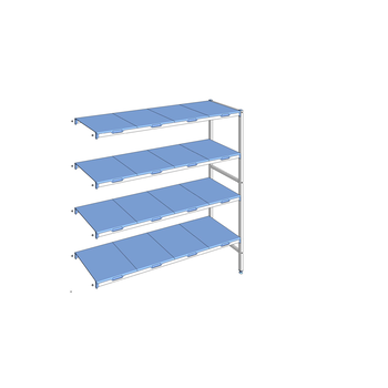 RAYONNAGE CLAYETTES POLY ANGLE 4N L1755XP500XH1750