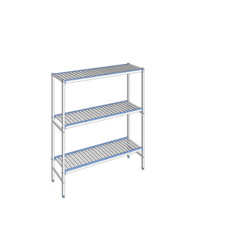 RAYONNAGE CLAYETTES ALU LIGNE 3N L1594XP400XH1750
