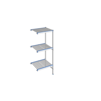 RAYONNAGE CLAYETTES ALU ANGLE 3N L 749XP500XH1750