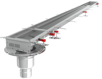 CANIVEAU MODUL 200 - L3500 - HAUT60/80 - INOX 304
