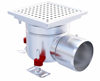 SIPHON EPUR INOX COMPLET H-FIRST / GRILLE PERFOREE