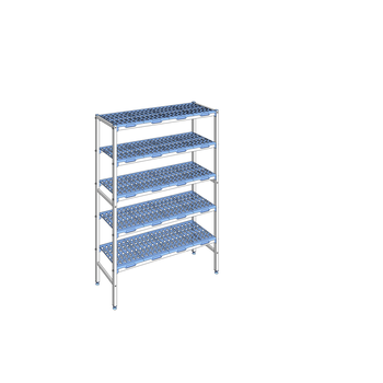 RAYONNAGE CLAYETTES POLY LIGNE 5N L1292XP400XH175