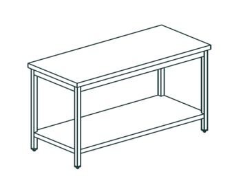 TABLE CENTRALE AVEC ÉTAGÈRE BASSE GAMME 700