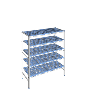 RAYONNAGE CLAYETTES POLY LIGNE 5N L1594XP560XH175