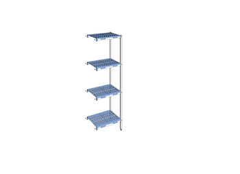RAYONNAGE CLAYETTES POLY ANGLE 4N L 649XP400XH205