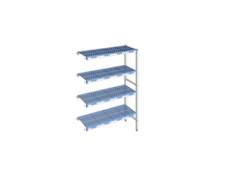 RAYONNAGE CLAYETTES POLY ANGLE 4N L1251XP400XH175