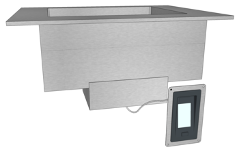 BAIN-MARIE A EAU DESSUS LISSE 2GN1/1 930 IDECO3