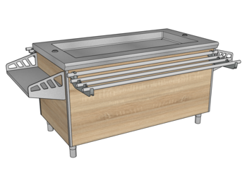 SALADBAR RECTANGULAIRE EMB TULIPEE L.1600 GPE O3