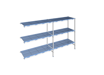 RAYONNAGE CLAYETTES POLY ANGLE 3N L3095XP500XH175