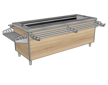 SALADBAR RECTANGULAIRE EMB TULIPEE L.2260 GPE O3