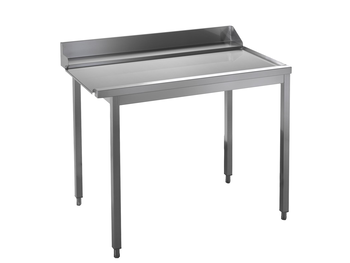 TABLE DE SORTIE LV ADOSSEE + PLAGE, INOX 304