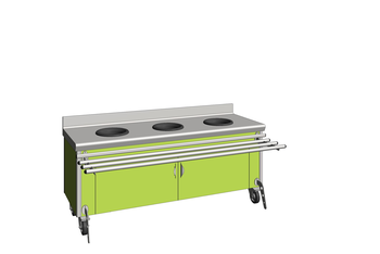 MEUBLE PRETRI ENFANTS 1750X600 3TVD SUR ROUES