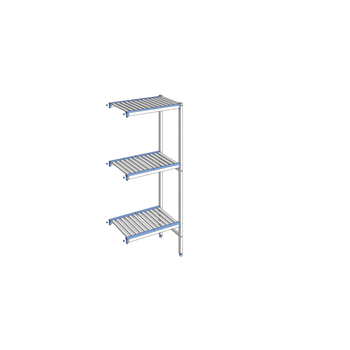 RAYONNAGE CLAYETTES ALU ANGLE 3N L 749XP400XH1750