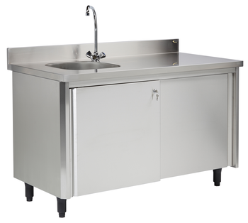 MEUBLE DU CHEF BORDS DROITS 1400X700 EP 40 MM, 1 C