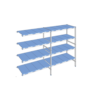 RAYONNAGE CLAYETTES POLY ANGLE 4N L2593XP500XH1750