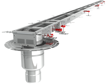 CANIVEAU MODUL 125 - L5500 - HAUT50/80 - INOX 304