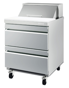 TABLE UNDERCOUNTER POSITIVE AVEC 2 TIRROIRS